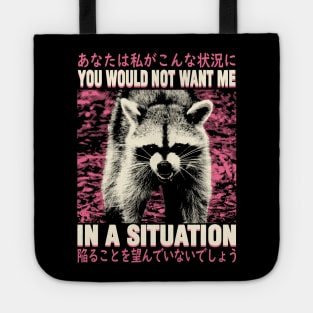 In a situation Raccoon Tote