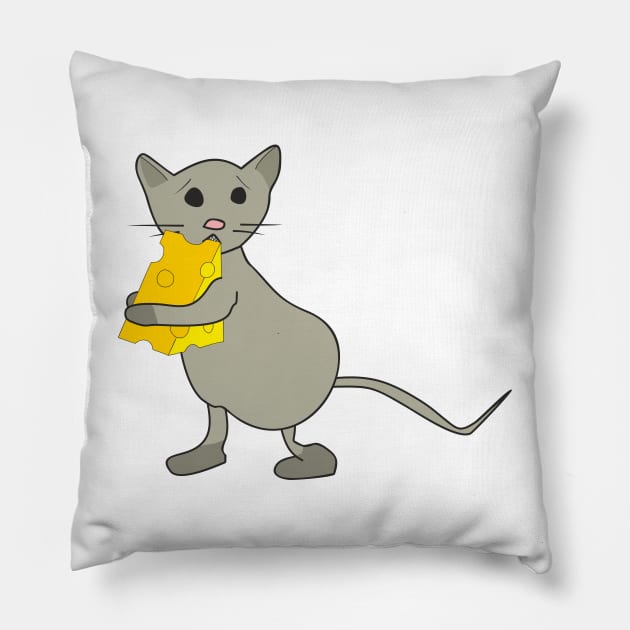 Funny mouse Pillow by Alekvik