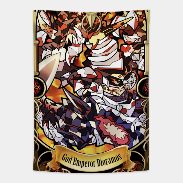 Battle Cats - X God Emeperor Dioramos - The Emperor IV Tapestry by ctrlzie