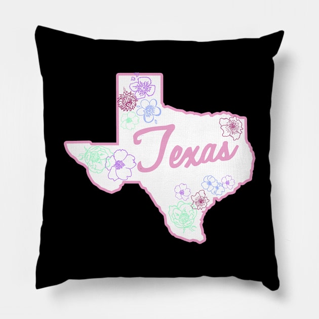 Floral Texas Pillow by lolosenese