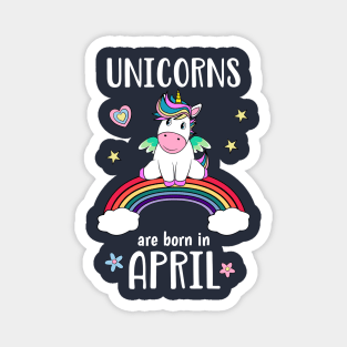 April Birthday Unicorn Magnet