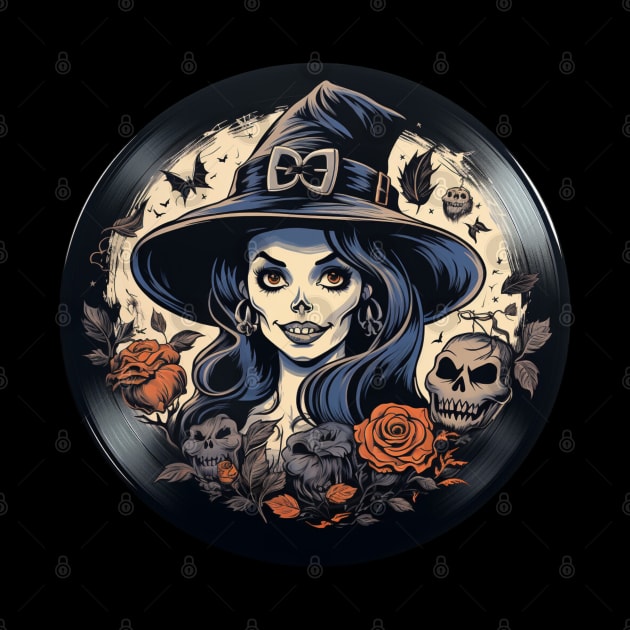 Halloween Vinyl Record Witch by Nightarcade