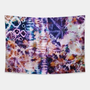 Purple Summer Tie Dye Batik Wax Tie Die Print Tapestry