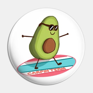 Carpinteria California Avocado Surfing Pin