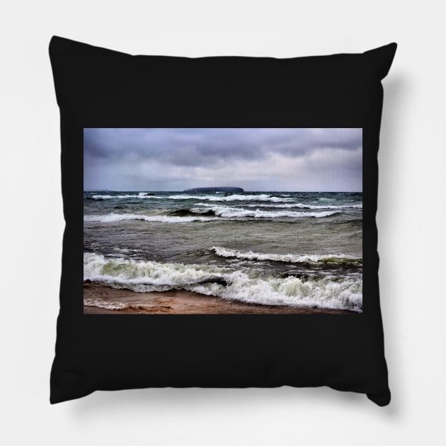 Whitecaps on Superior Pillow by bgaynor