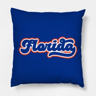 Retro Florida Script Pillow