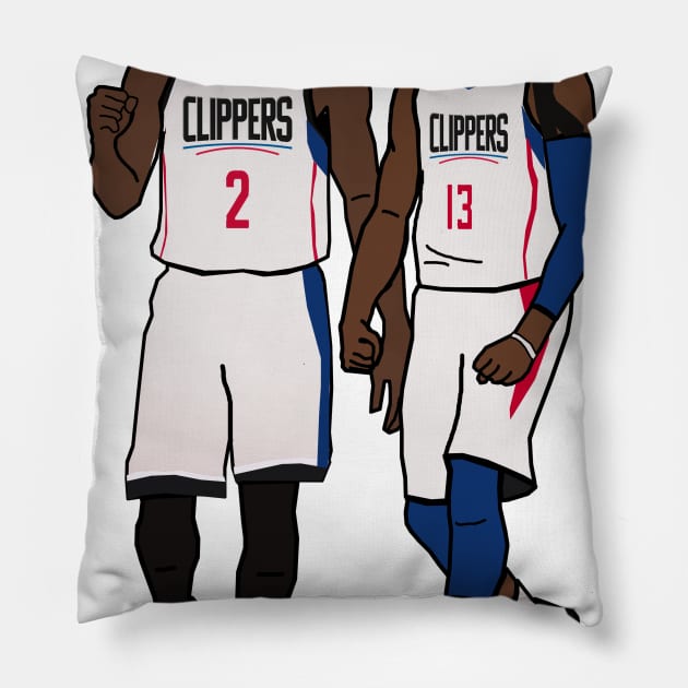 Kawhi Leonard x Paul George NBA LA Clippers Pillow by xavierjfong