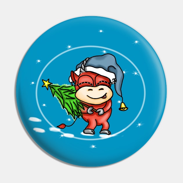 Christmas colored funny bulls Pin by Sereniya