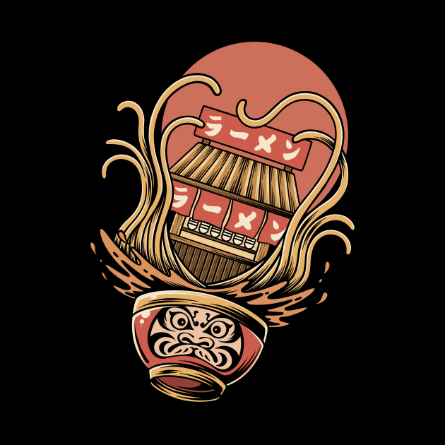 Ramen in Daruma Bowl by oziazka