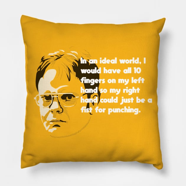 Dwight's Fist for Punching Pillow by BluPenguin