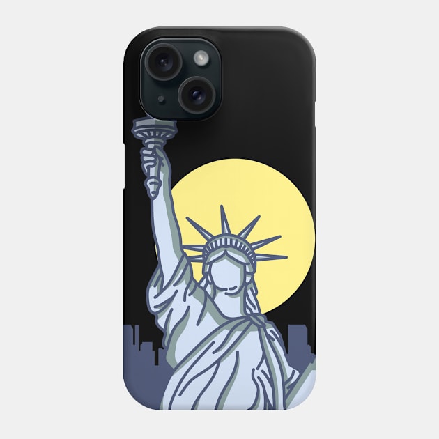 Liberty : line art Phone Case by Shankara