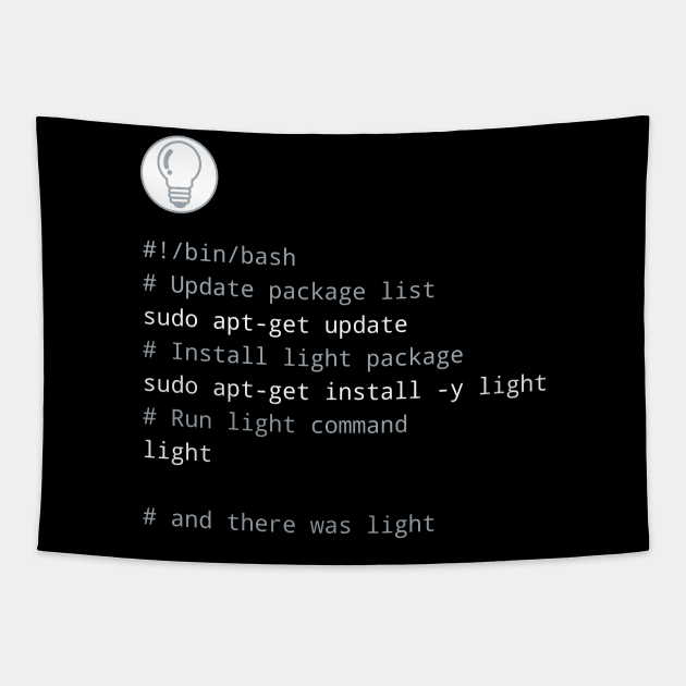 The command line as a tool of creation - Let there be light Tapestry by RobiMerch