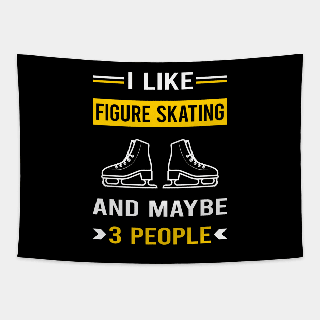 3 People Figure Skating Skate Skater Tapestry by Bourguignon Aror