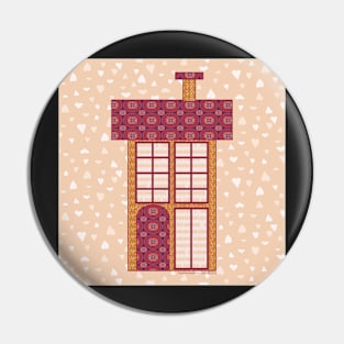 Little Pink and Mustard two-storey house - French town Pin