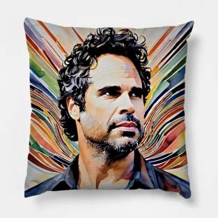 colorful madness with Mark Ruffalo Pillow