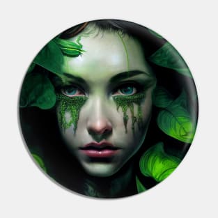 Delilah, The Nature Goddess | Green Tears Pin