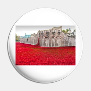 Tower of London Red Poppies Pin