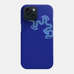 Navigate Your Story: White 'Adventure Awaits, Go Find It' on Navy Path - Design for Explorers with a Neon Twist Phone Case