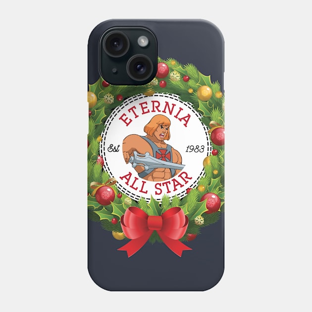 Christmas All Star Eternia He Man Wreath Phone Case by Rebus28