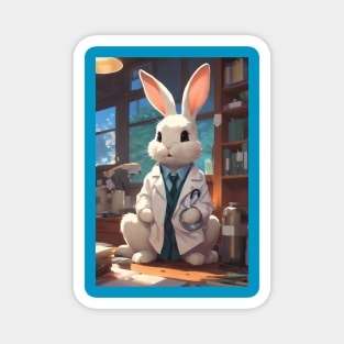 Cute bunny doctor Magnet