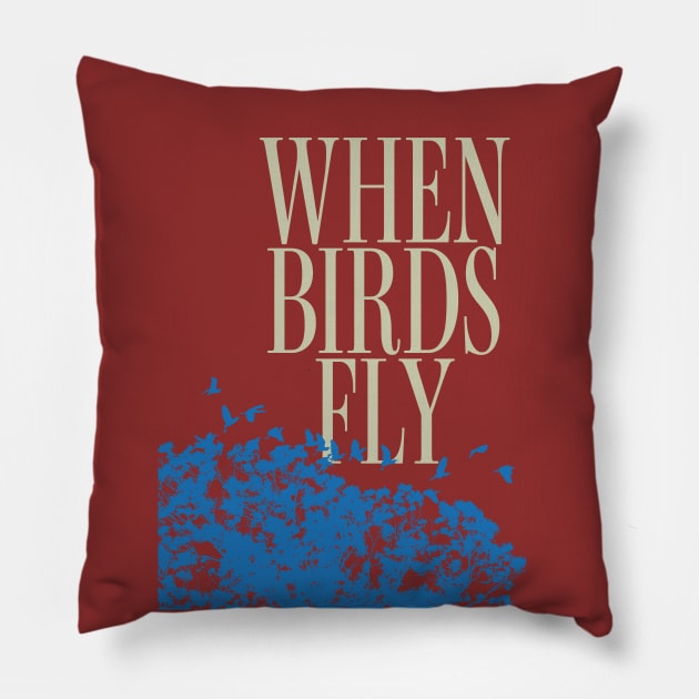 When birds fly Pillow by Ripples of Time