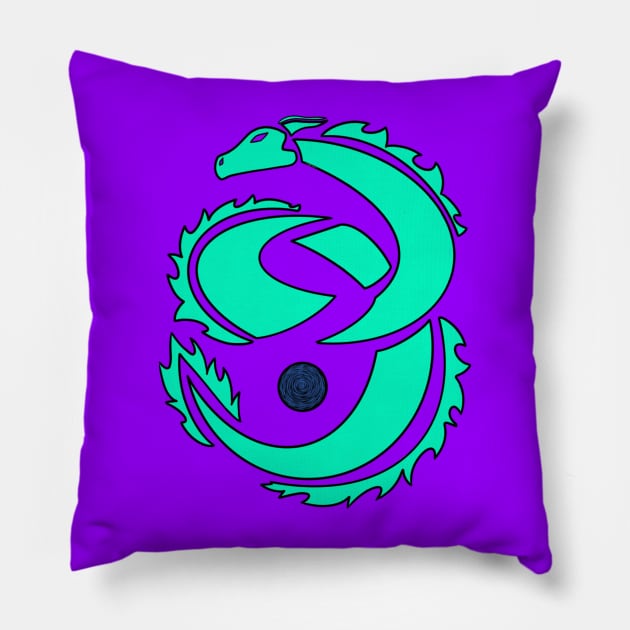 Dragon Tattoo Pillow by Wolfgon Designs