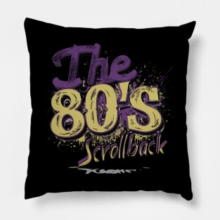 80's scrollback text Pillow