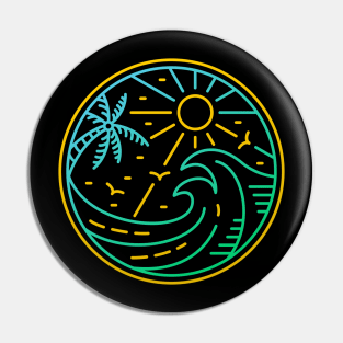 Wave in Summer Pin