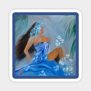 Blue Sarong Magnet