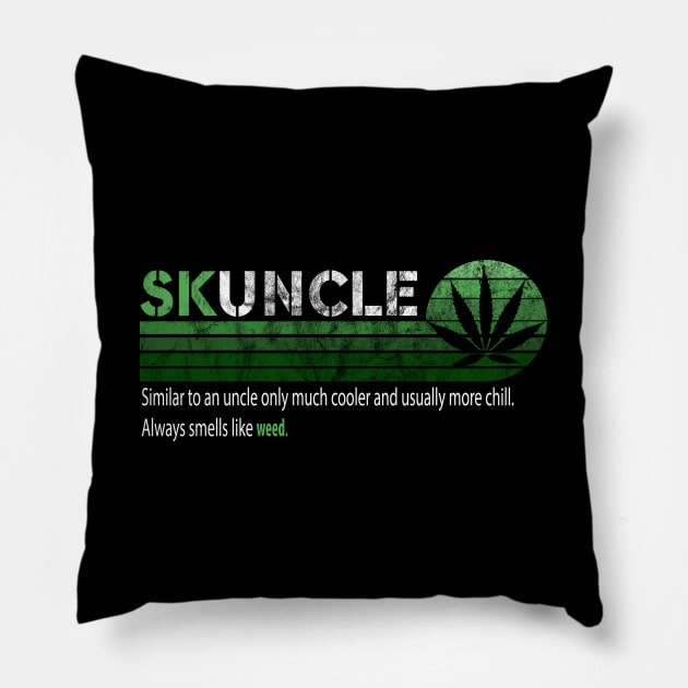 SKUNCLE, SKUNKLE FUNNY UNCLE SHIRT FATHERS DAY Pillow by  Funny .designs123