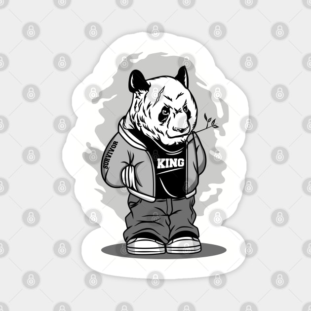 HUP HOP PANDA CARTOON Magnet by beanbeardy