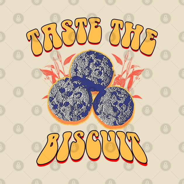 Vintage retro style taste the biscuit by Mandegraph