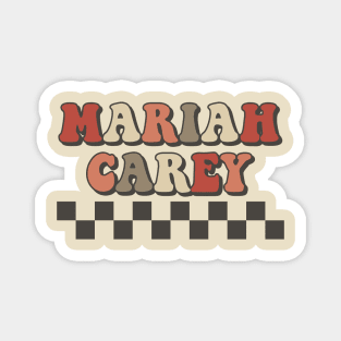 Mariah Carey Checkered Retro Groovy Style Magnet