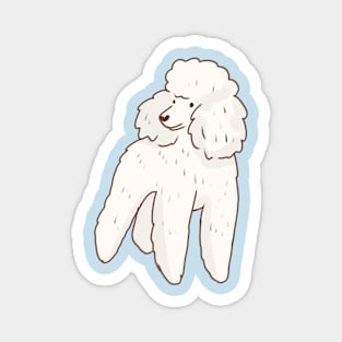 White poodle illustration Magnet