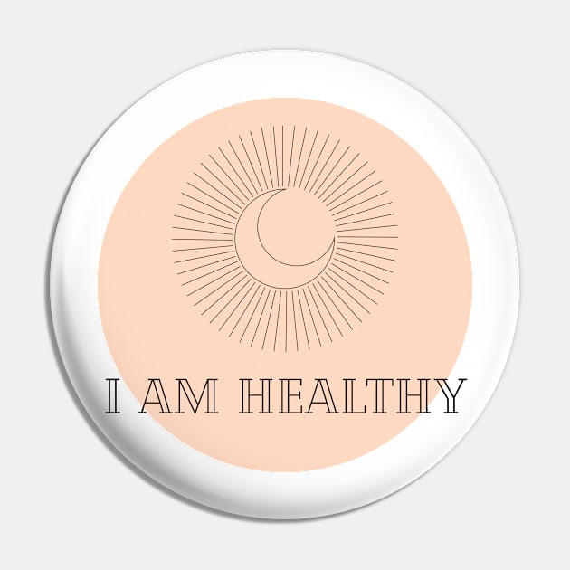 Affirmation Collection - I Am Healthy (Orange) Pin by Tanglewood Creations