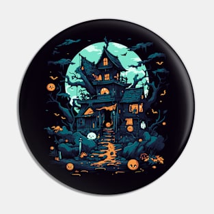 Goth Haunted House Pin