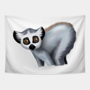 Cute Lemur Drawing Tapestry