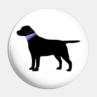 Black Dog Preppy Silhouette Pin