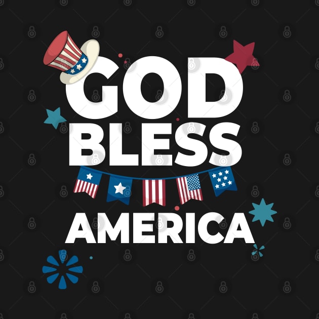 God Bless America For Patriotic Independence day 4th of July by smartrocket