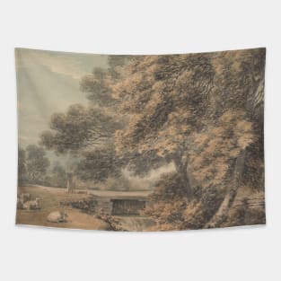 The Trees and River in the Park at Coleorton Hall, Leicestershire by Thomas Hearne Tapestry