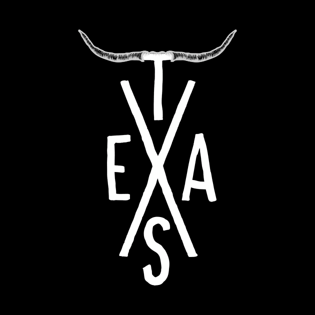 Cool Texas Longhorn Cowboy Souvenir Typography USA Gift by peter2art