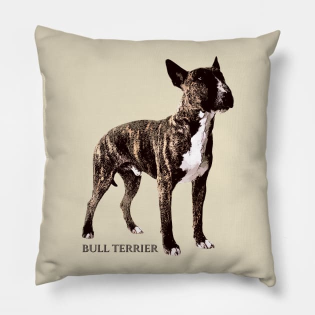 Bull Terrier  - Bully Pillow by Nartissima