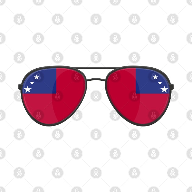 Samoa Flag Sunglasses by BramCrye