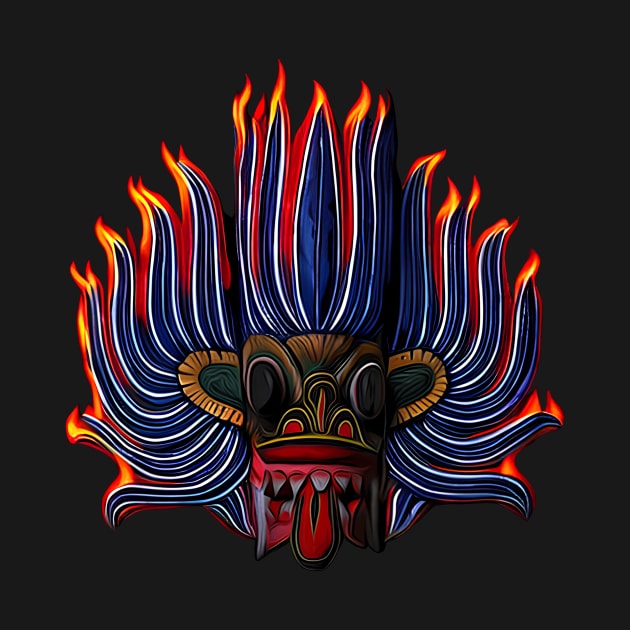 Devil mask on fire by EnS Solutions