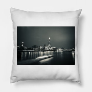 London Bridge Tower and Thames panorama Pillow