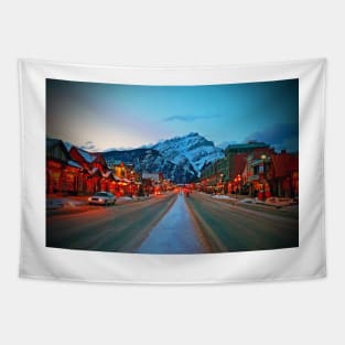 Banff Avenue Alberta Canadian Rockies Canada Tapestry