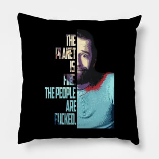 George Carlin vintage Pillow