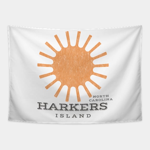 Harkers Island, NC Summertime Vacationing Beachgoing Sun Tapestry by Contentarama