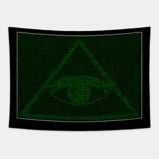 Binary Showing All-Seeing Eye Tapestry