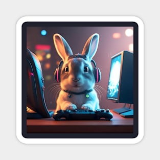 Cute gamer rabbit Magnet